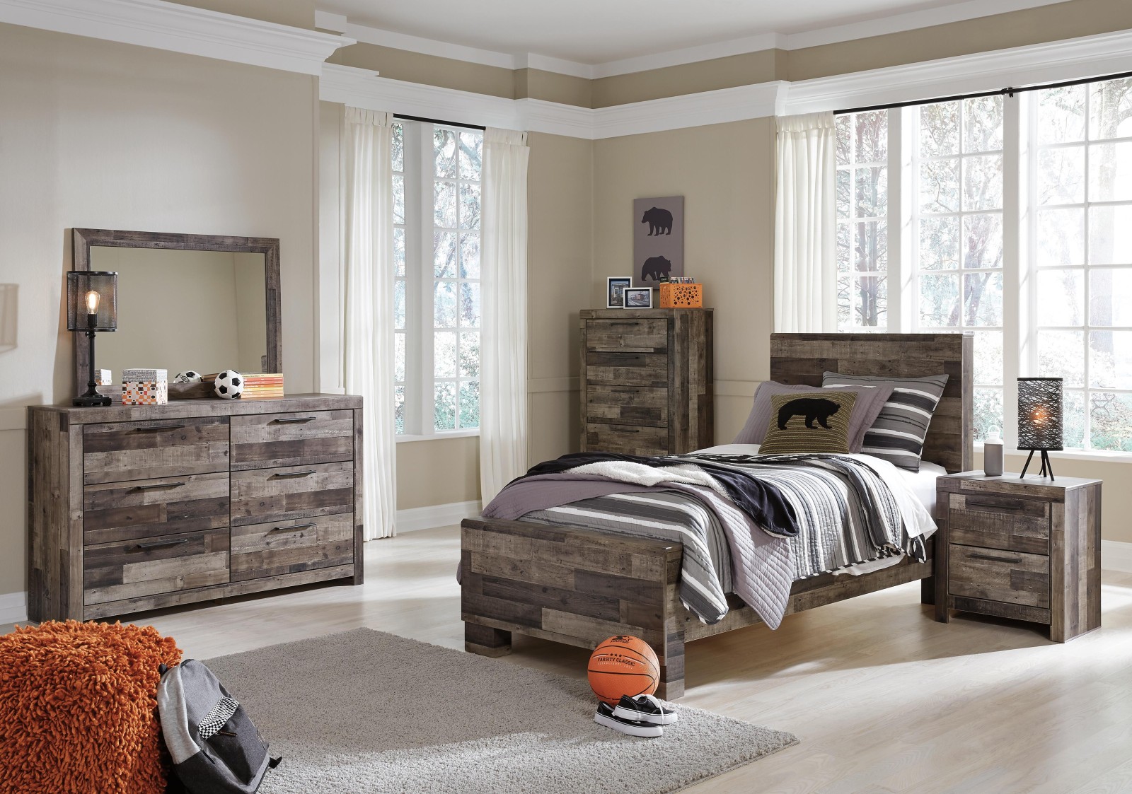 7 pc Derekson Twin Youth Bedroom Set