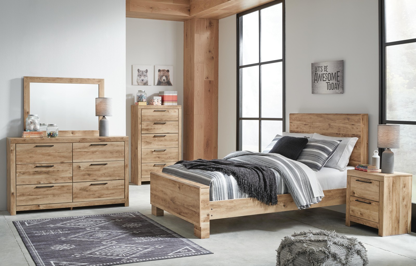 7 pc Hyanna Full Youth Bedroom Set
