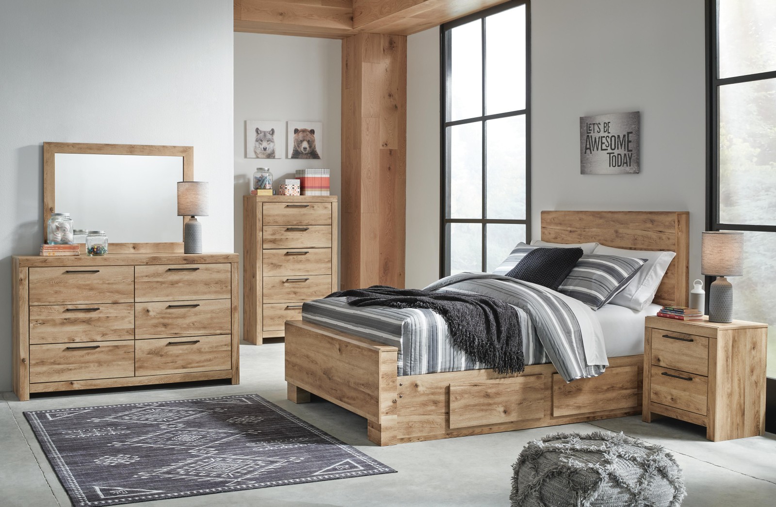 5 pc Hyanna Full Youth Bedroom Set