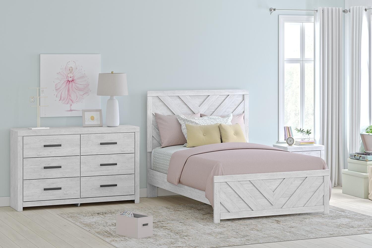 6 pc Cayboni Full Youth Bedroom Set