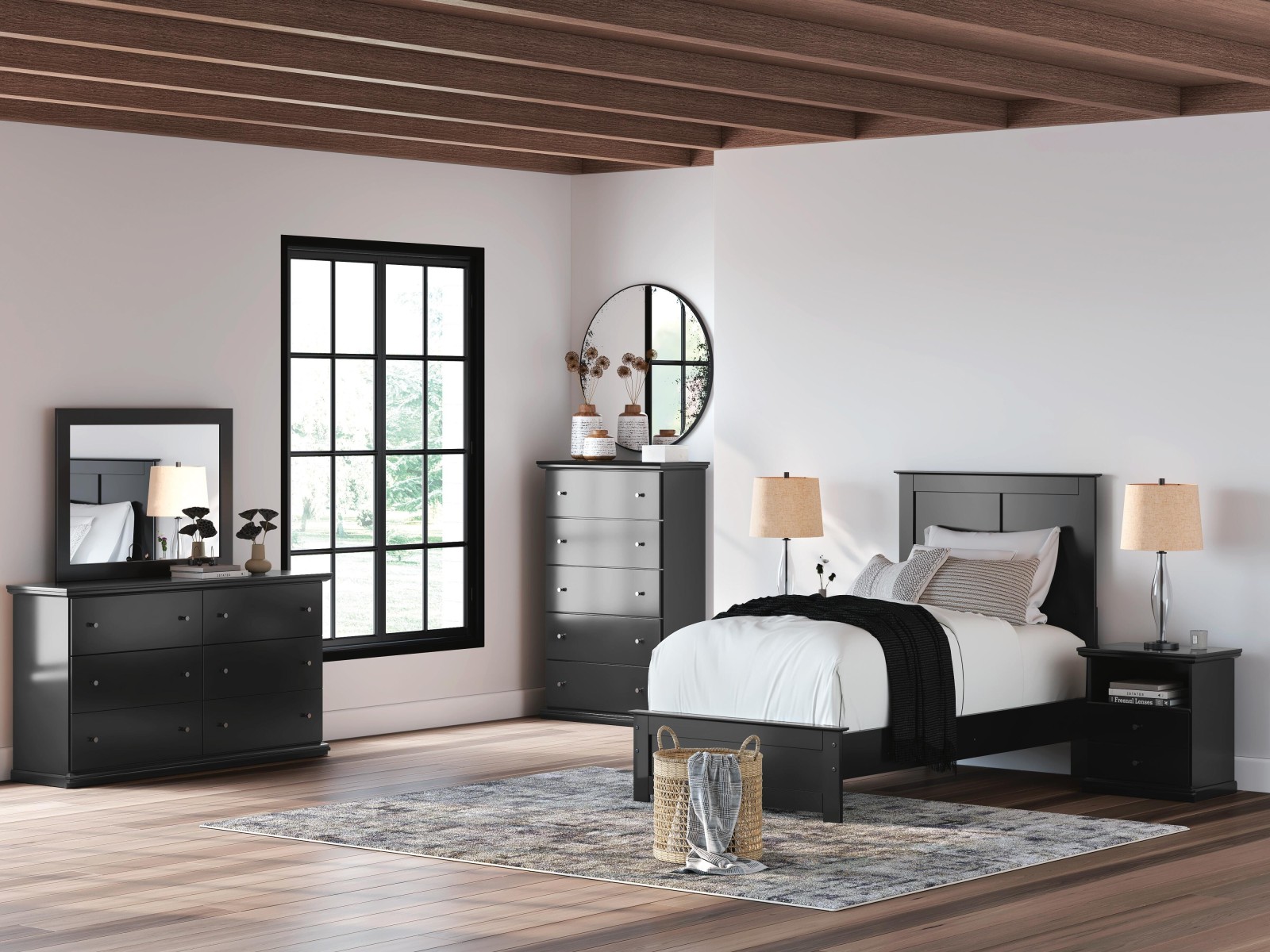 6 pc Maribel Twin Youth Bedroom Set