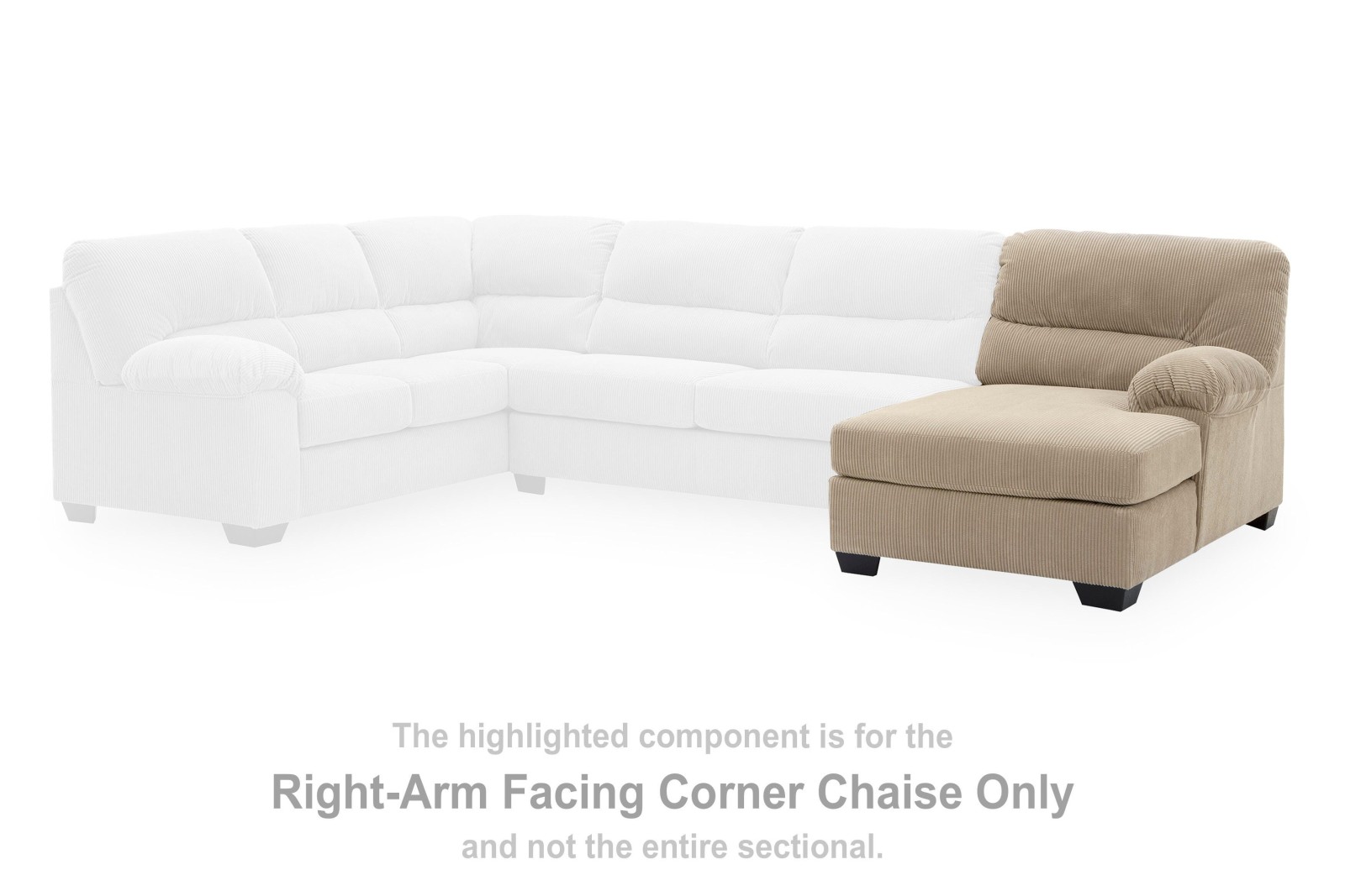 SimpleJoy Right-Arm Facing Corner Chaise
