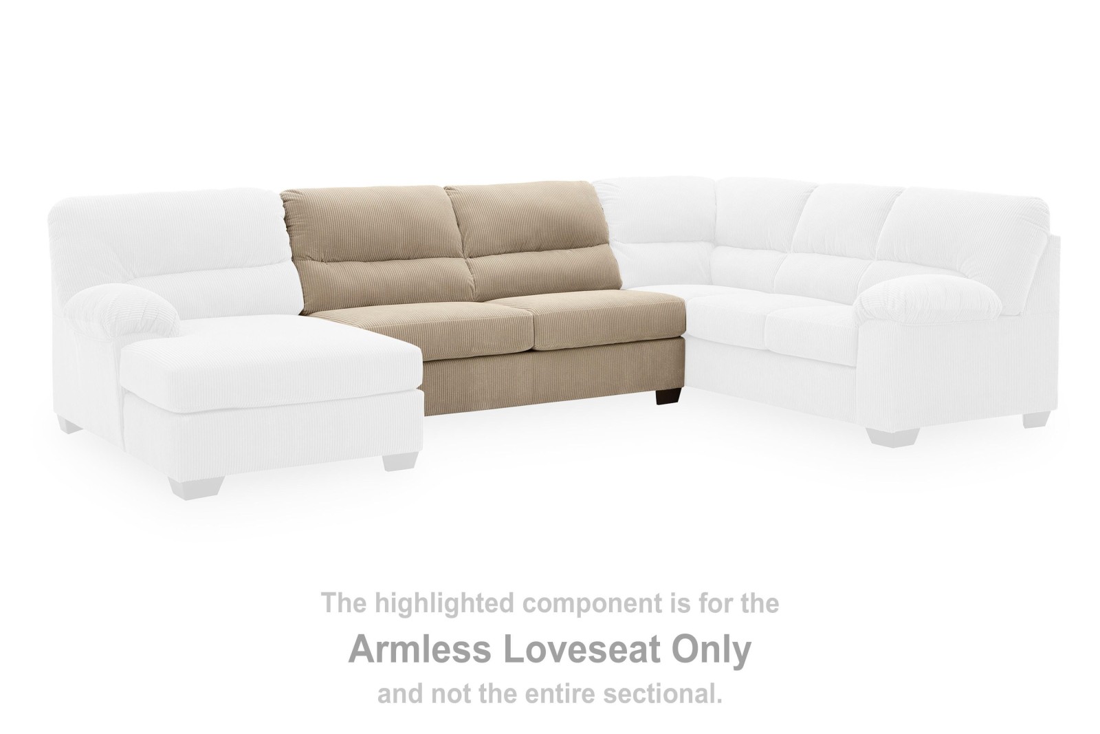 SimpleJoy Armless Loveseat