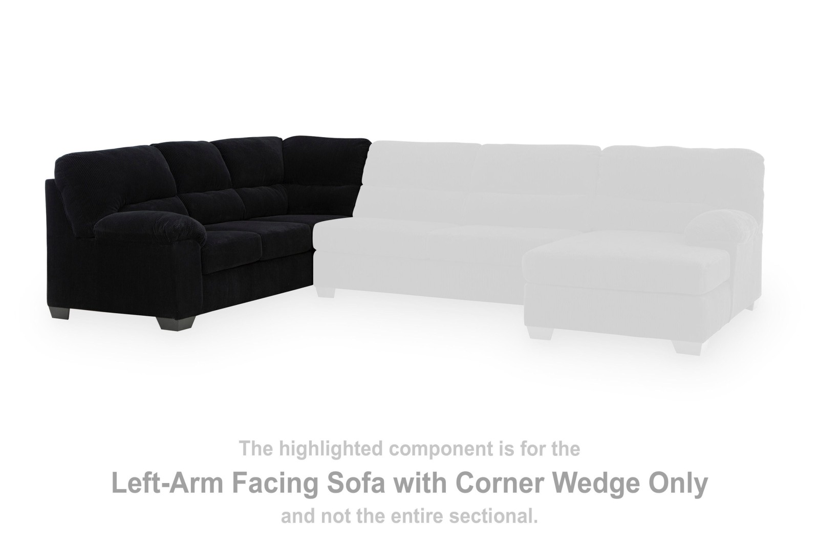 SimpleJoy Left-Arm Facing Sofa with Corner Wedge