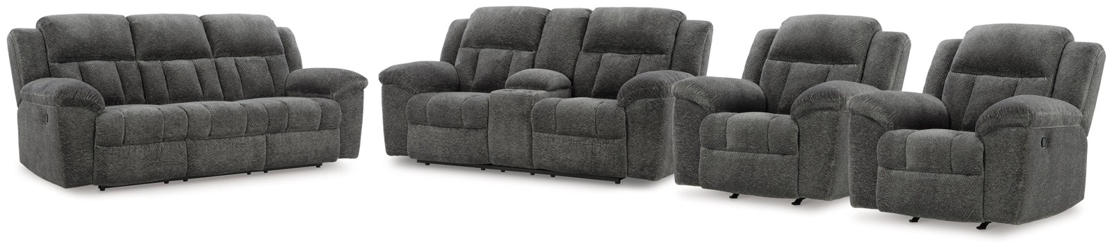 Frohn Reclining Sofa and Loveseat and 2 Recliners