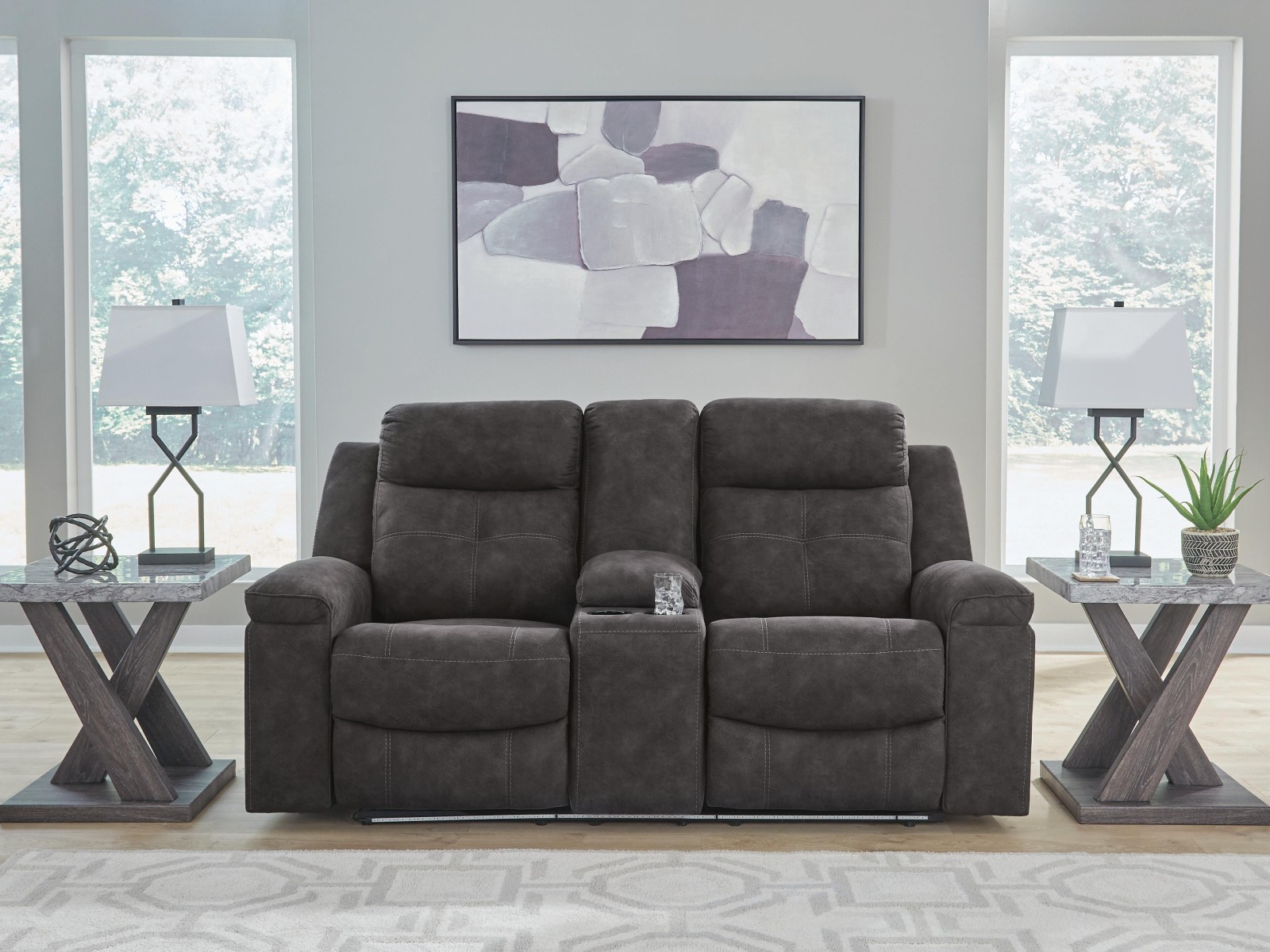 Brysonview Reclining Loveseat with Console