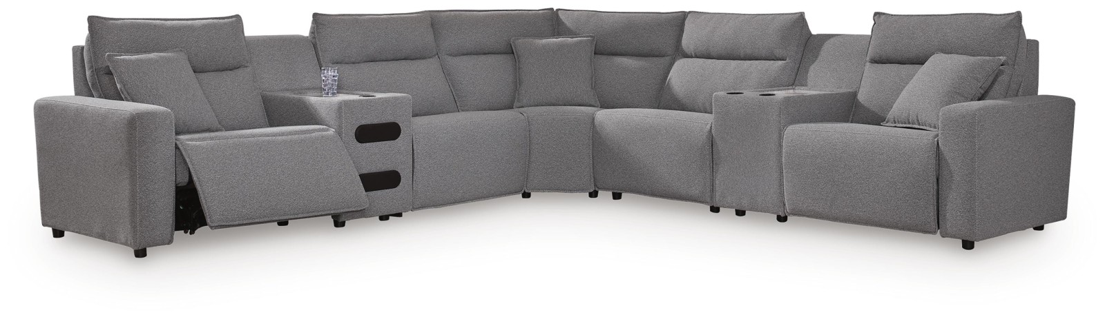 Modmax II 7-Piece Power Reclining Sectional with Audio Consoles