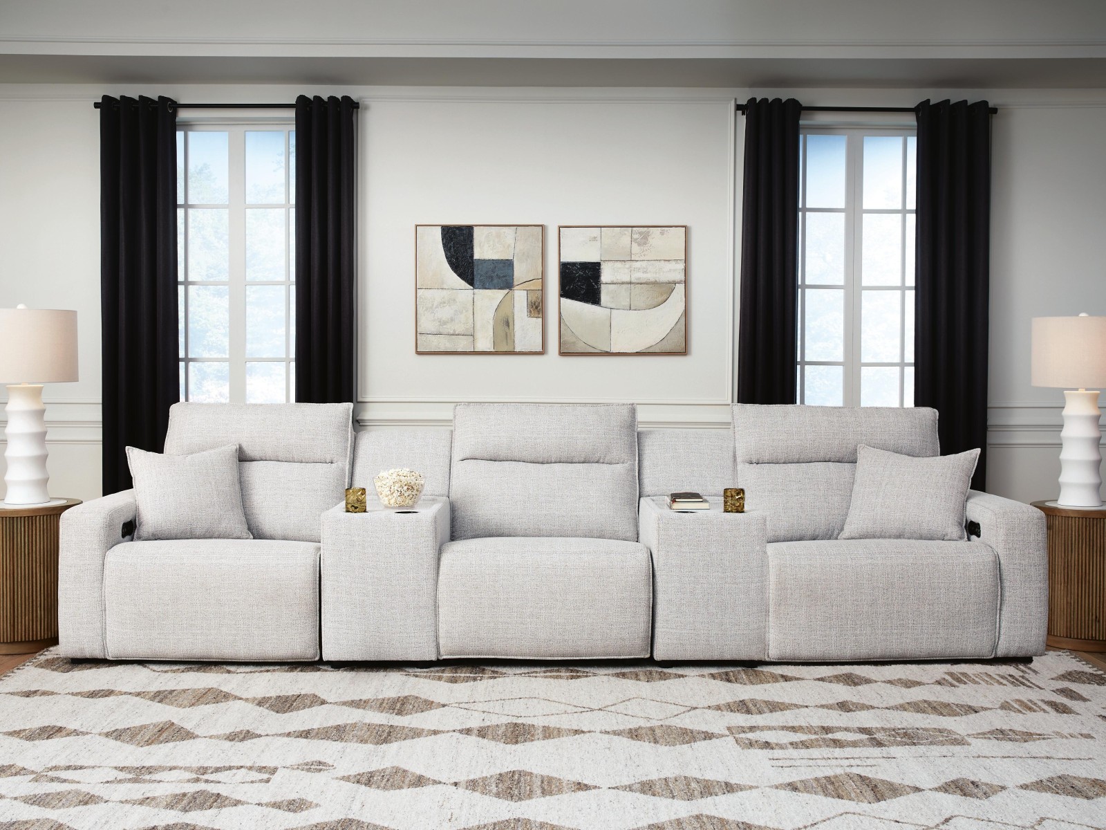 Modmax II 5-Piece Power Reclining Sectional with Consoles