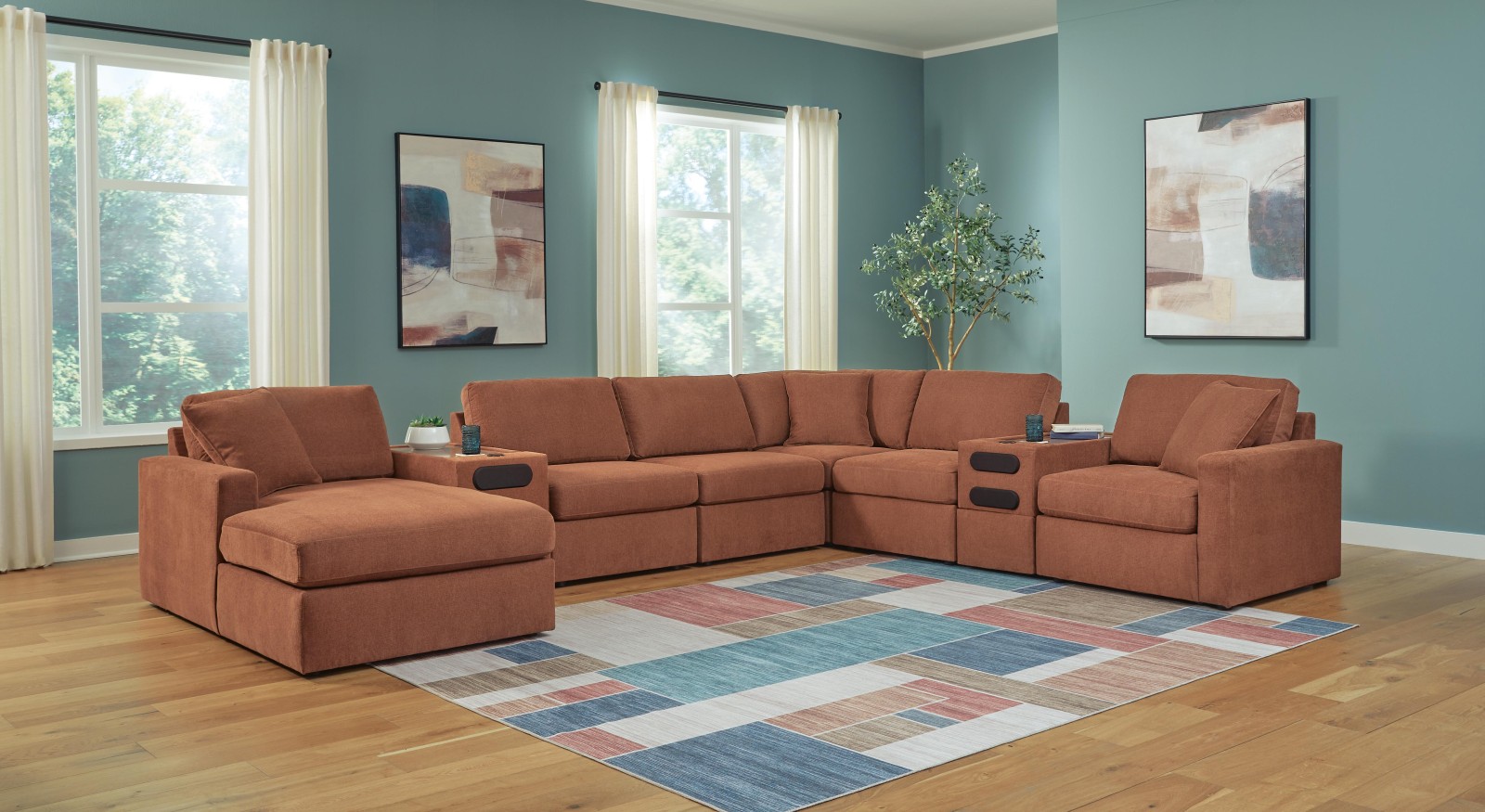 Modmax 8-Piece Sectional with Audio System and Chaise