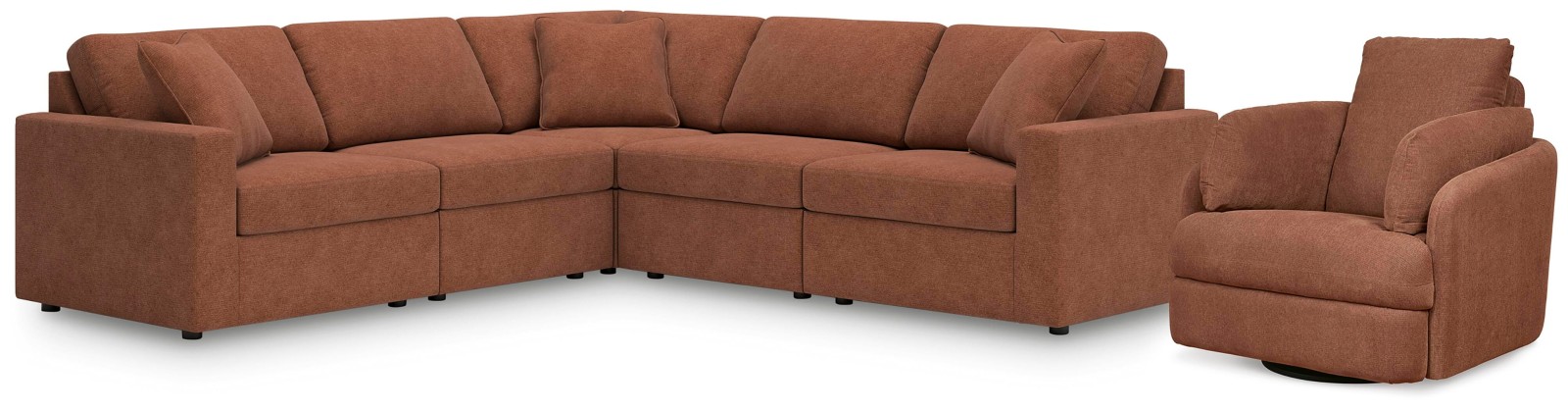 Modmax 5-Piece Sectional and Swivel Glider Recliner