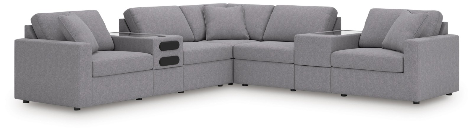 Modmax 7-Piece Balanced Sectional with Audio and Storage Consoles