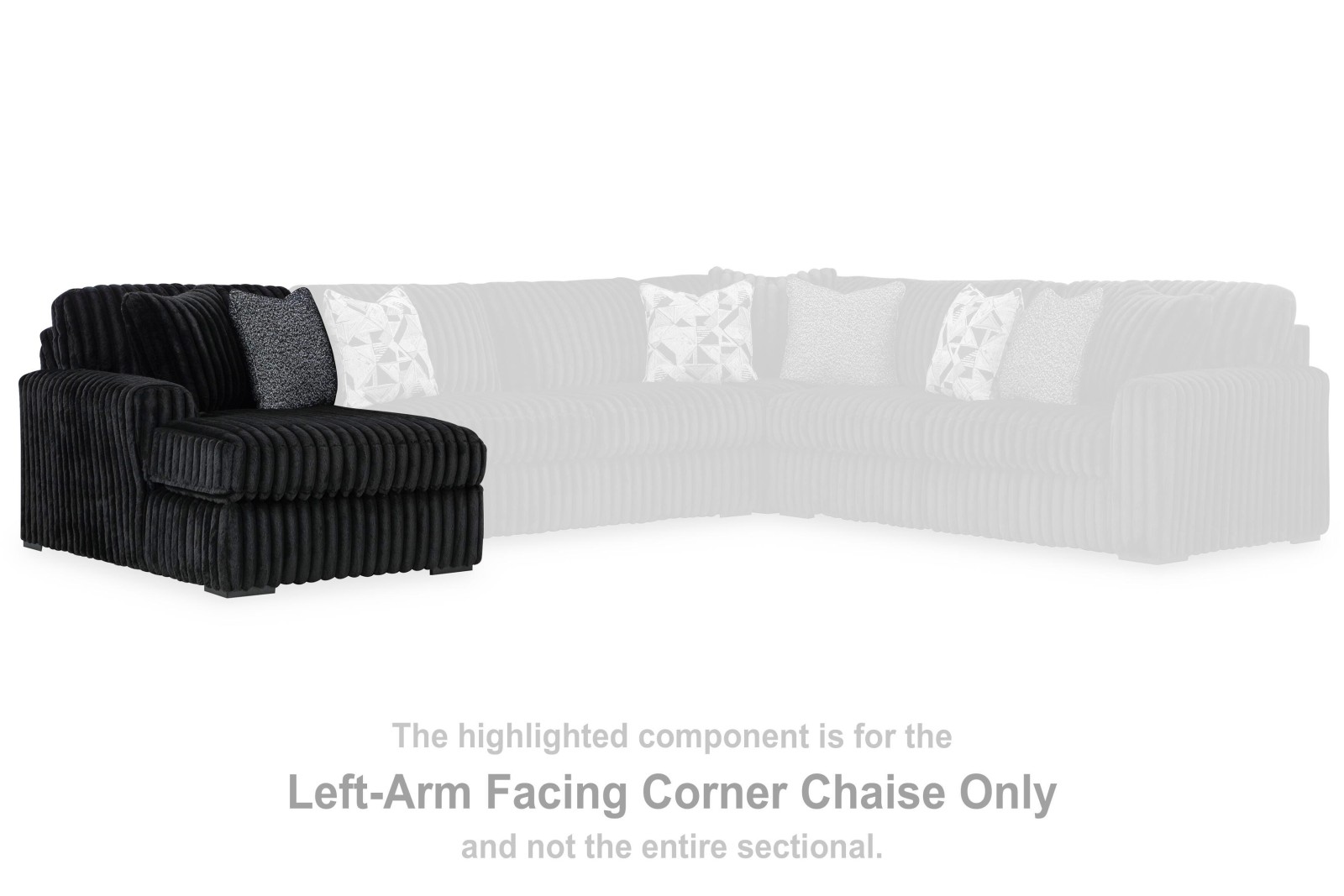 Midnight-Madness Left-Arm Facing Corner Chaise