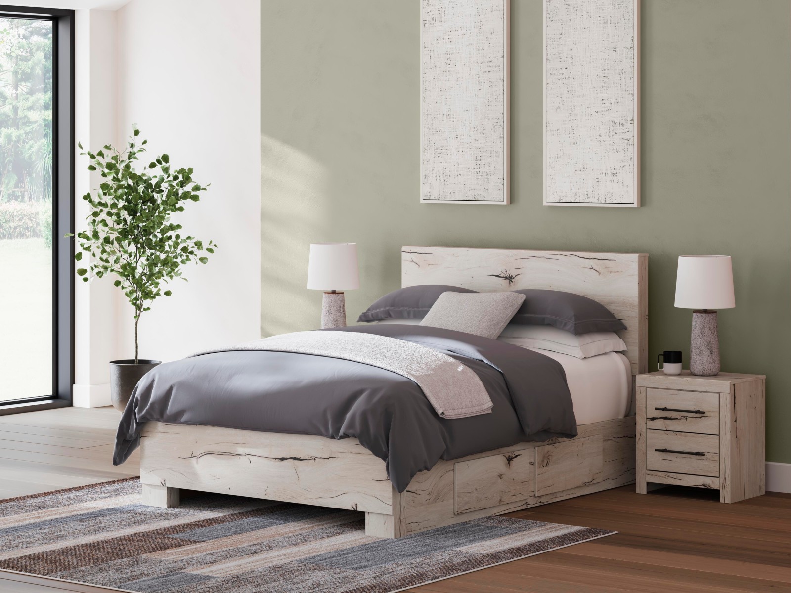 Lawroy Full Panel Bed with Storage