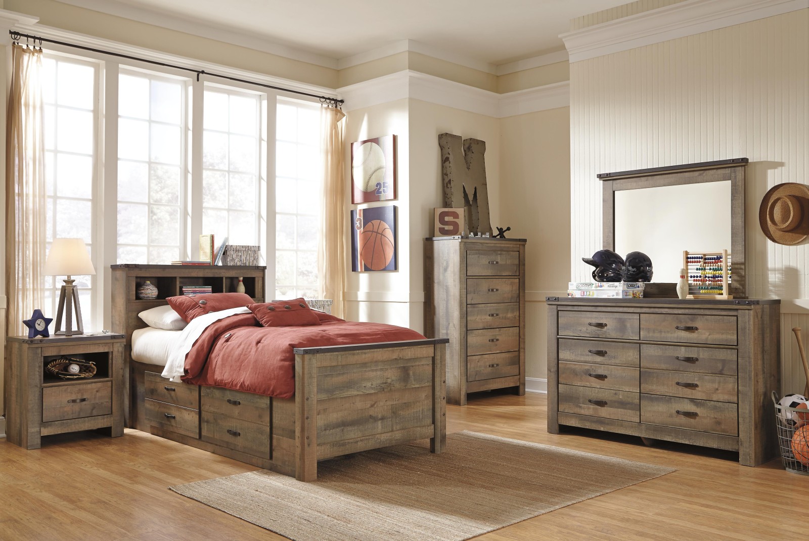8 pc Trinell Twin Youth Bedroom Set
