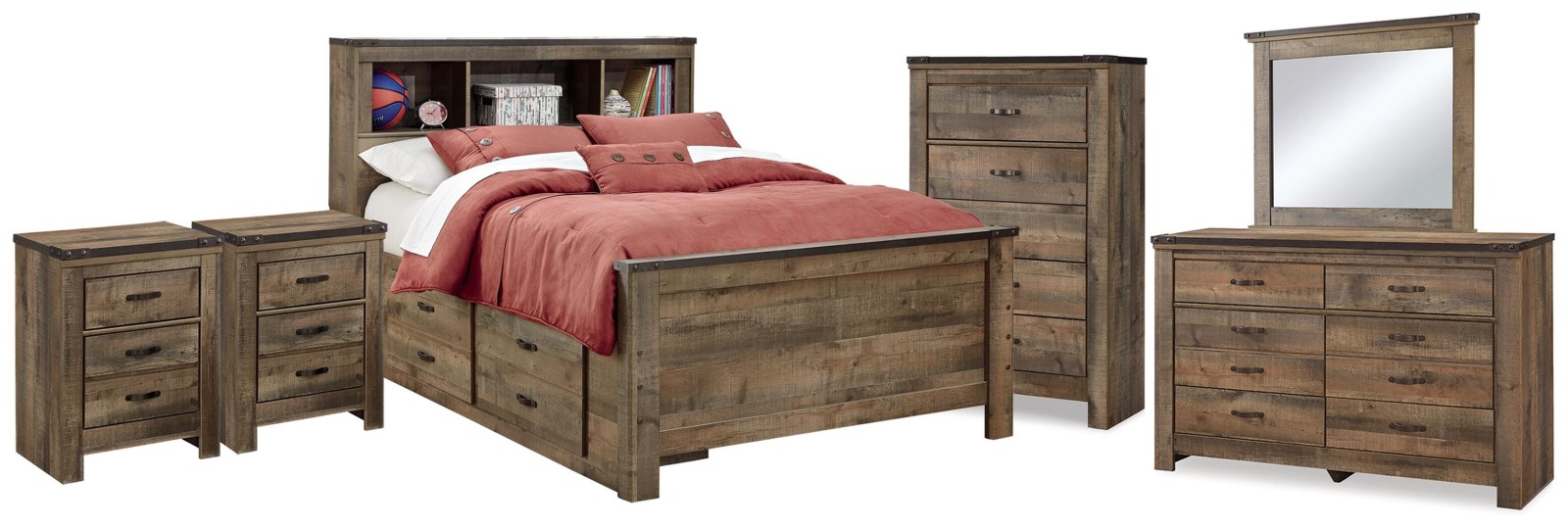 8 pc Trinell Full Youth Bedroom Set
