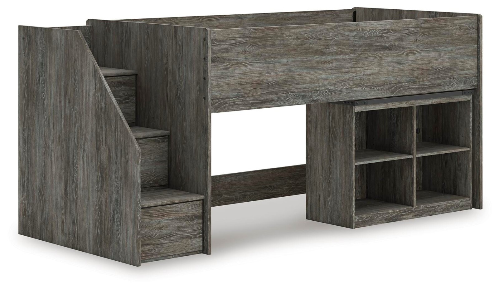 Frandern Twin Loft  Bed with Bookcase Storage