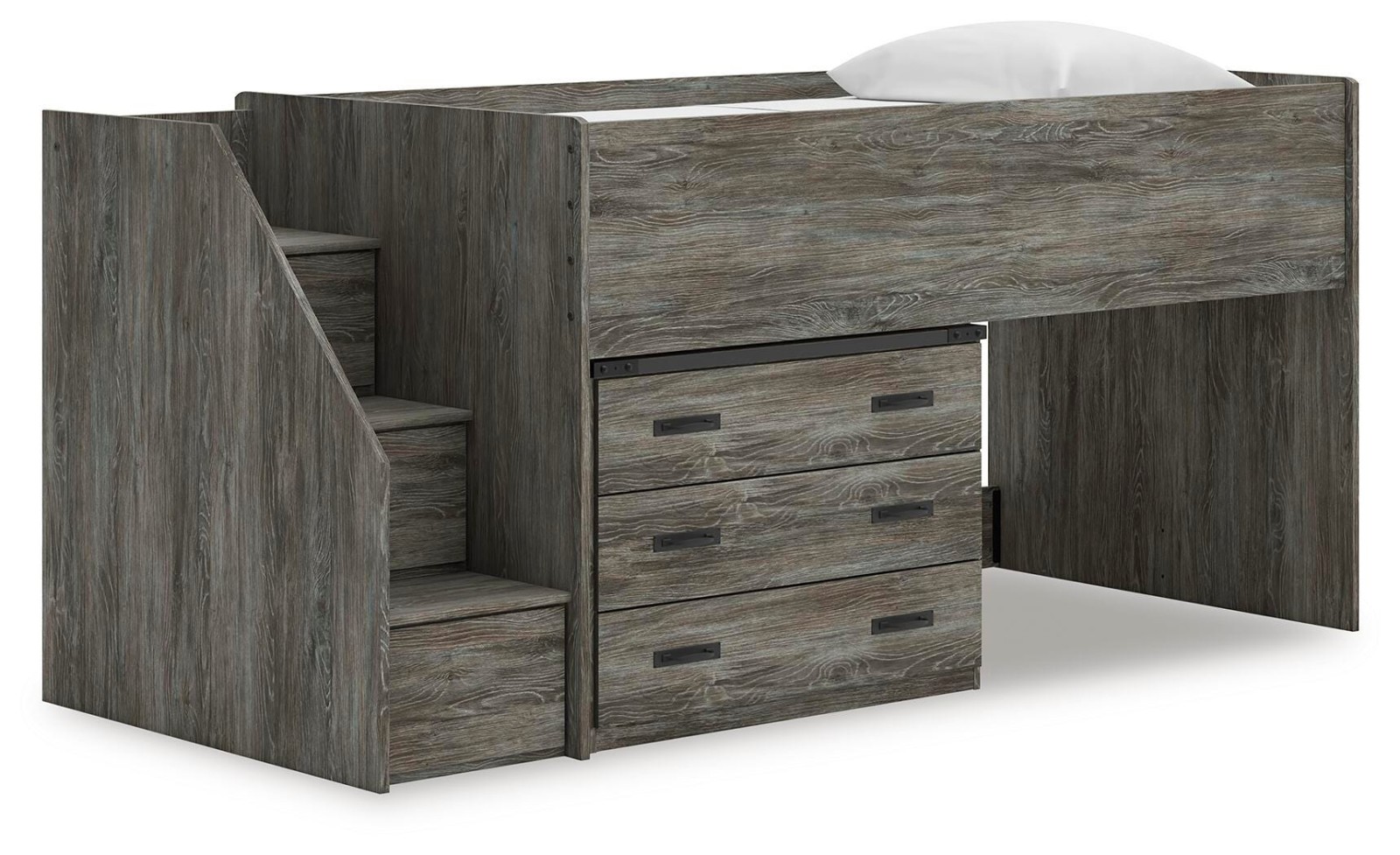 Frandern Twin Loft Bed with Drawer Storage