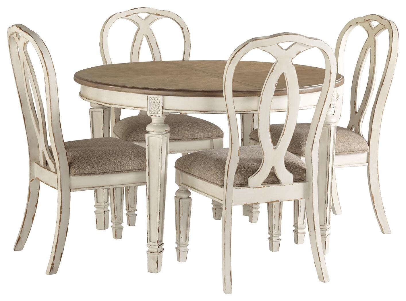 Realyn Dining Table and 4 Chairs