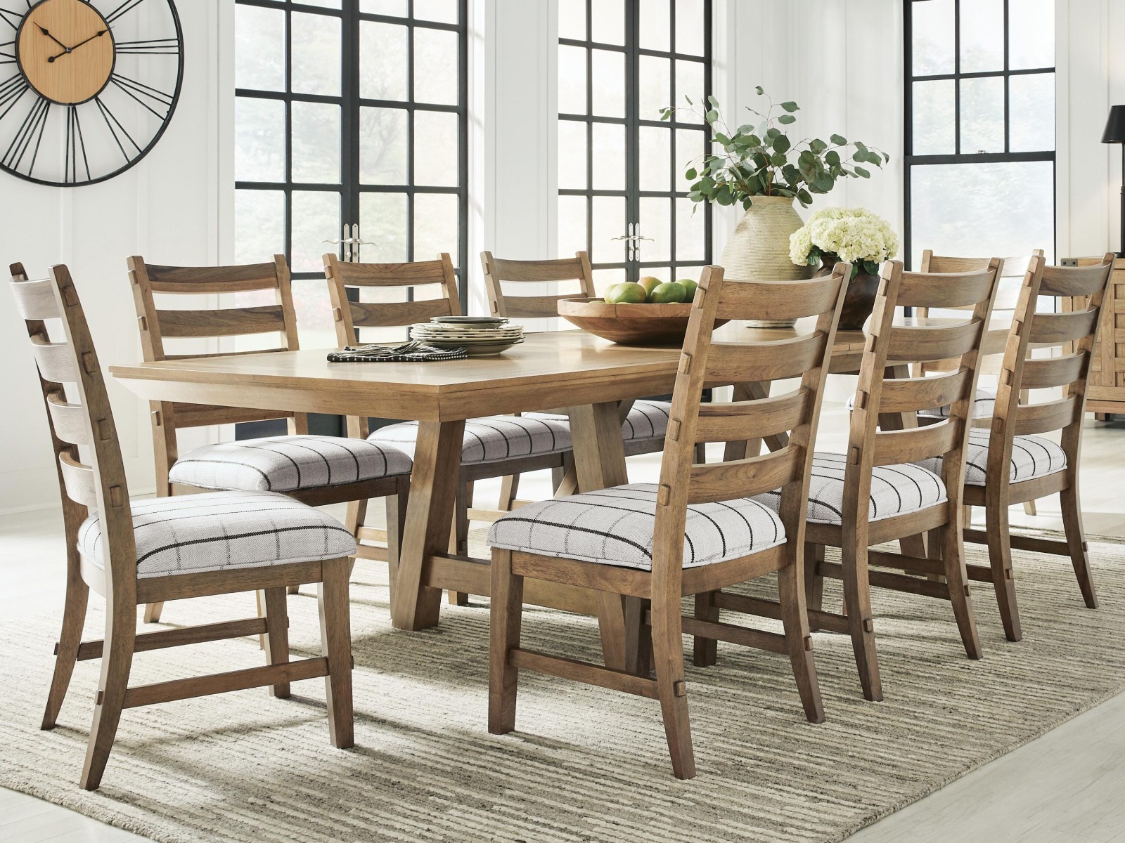 Ridgester Extension Dining Table and 8 Chairs