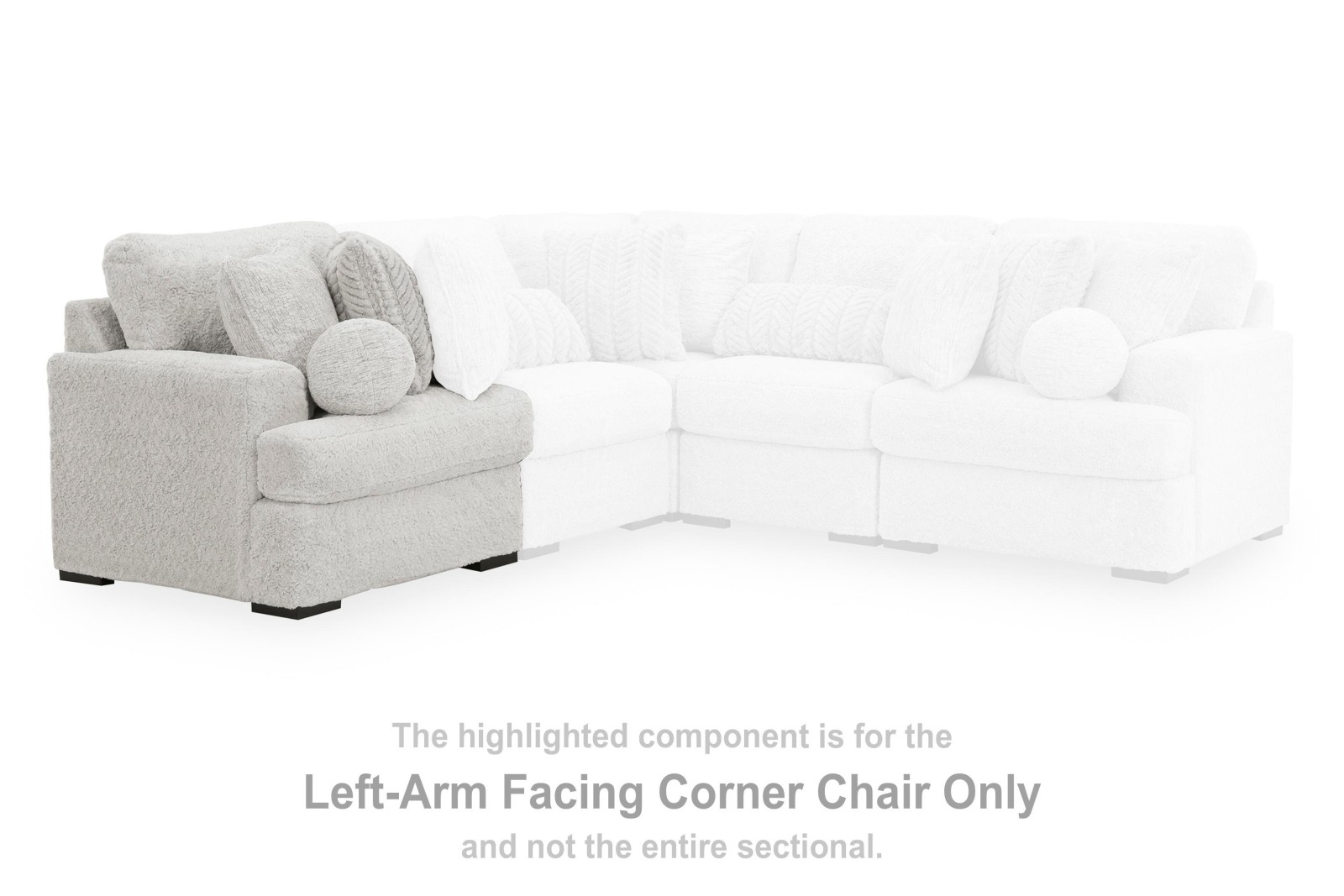 Cuddle Plush Left-Arm Facing Corner Chair