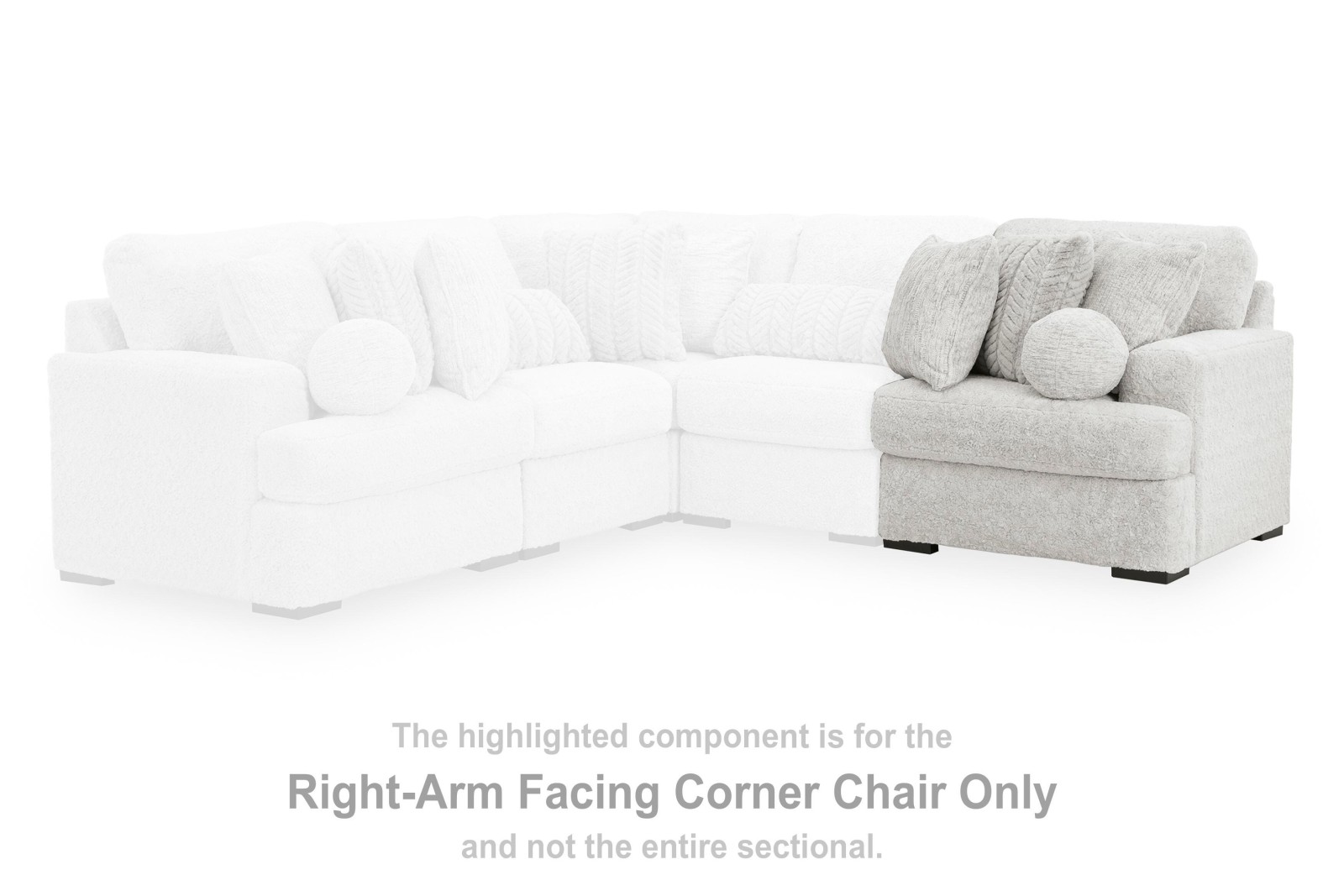 Cuddle Plush Right-Arm Facing Corner Chair