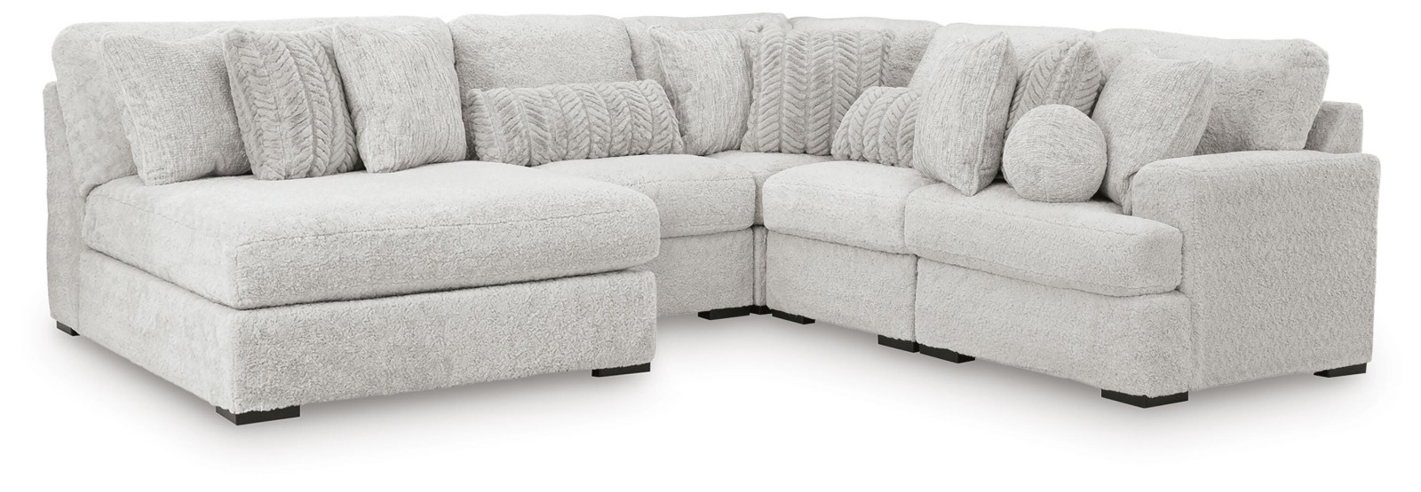 Cuddle Plush 5-Piece Sectional with Chaise