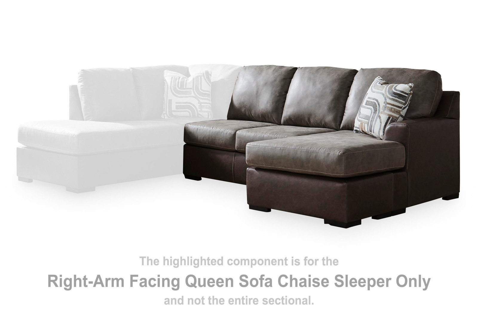 Castille Way Right-Arm Facing Queen Sofa Chaise Sleeper