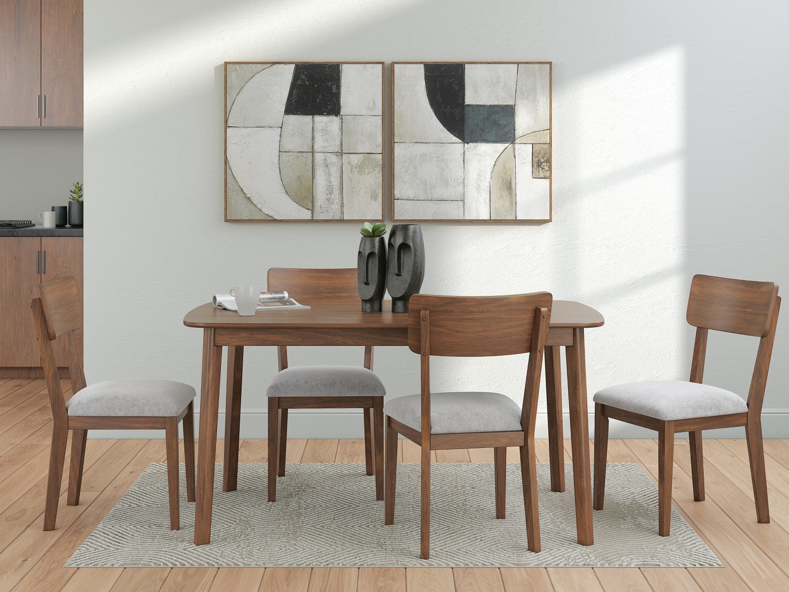 Tameride Dining Table and 4 Chairs (Set of 5)